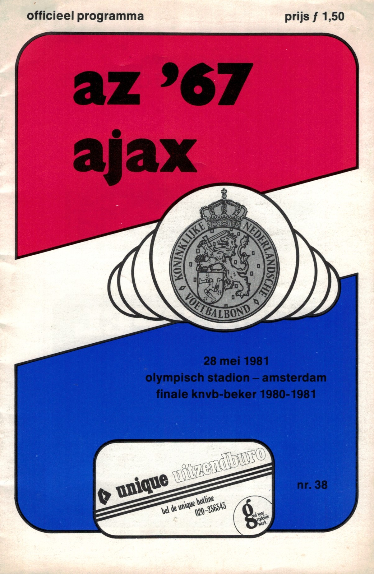 AZ Programma 28-mei-1981 bekerfinale